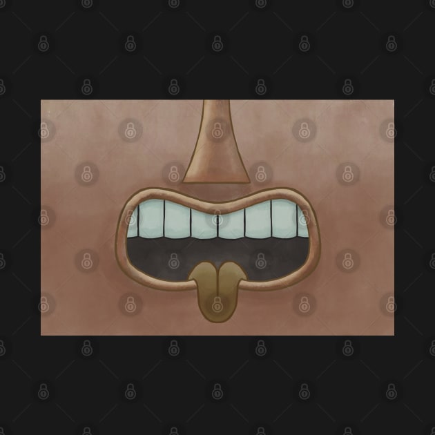 Brown Tiki Tongue Mask! by ErinKantBarnard