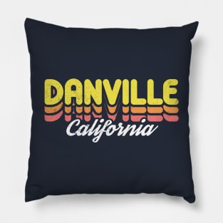 Retro Danville California Pillow