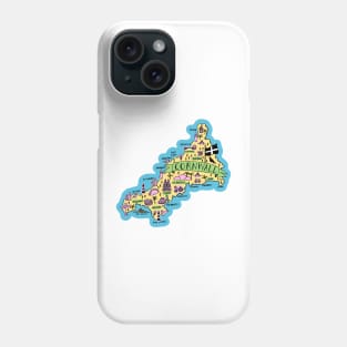 Cornwall Map Phone Case