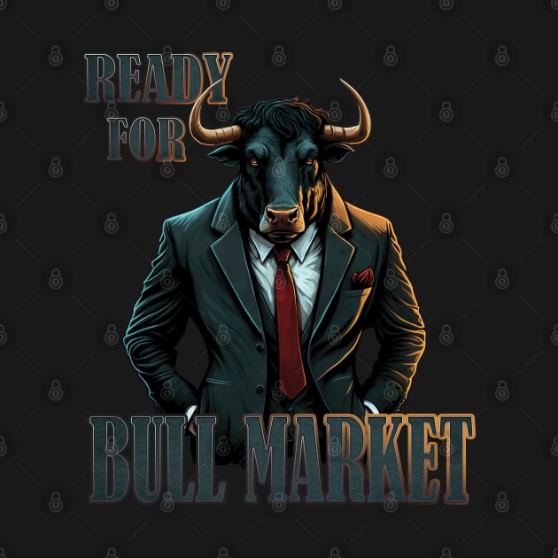 Suited Up & Bullish. Broker Bull ready for the Bull Market by RailoImage