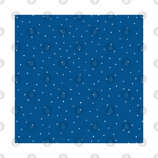 White Dots on Blue by Sandra Hutter Designs