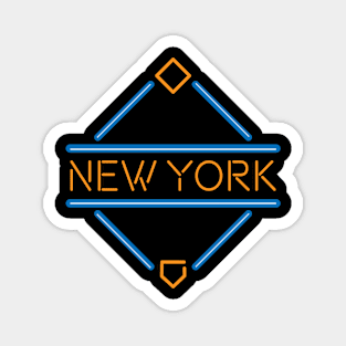 New York Ms Neon Diamond Magnet