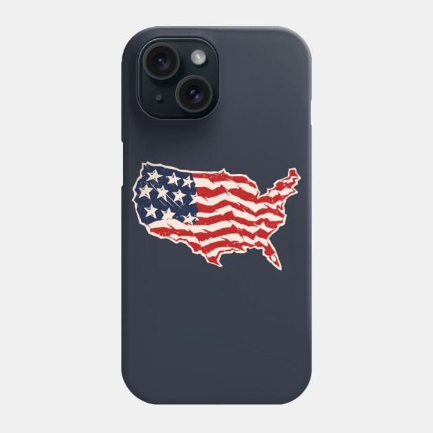 America flag Vintage Phone Case by barmalisiRTB