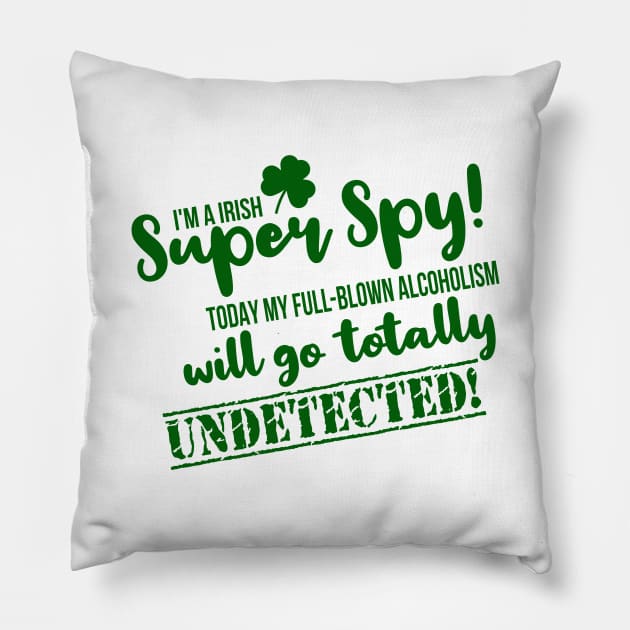 St Patrick's Day Irish Funny Alcohol Beer Fun Drinking Party Pillow by TellingTales