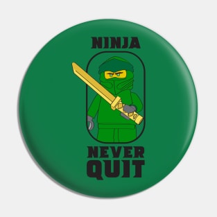 Ninjago Ninja Never Quit Lloyd Green Fan-Art Pin