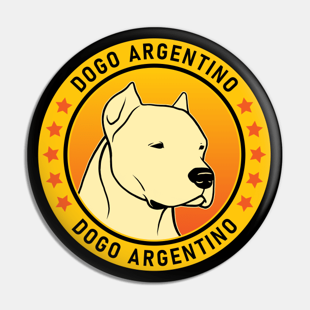Dogo Argentino Dog Portrait Pin by millersye