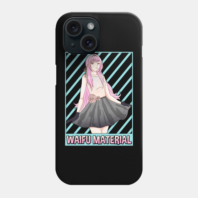 Waifu Material Anime Girl Japanese Cute Senpai Pun Phone Case by theperfectpresents