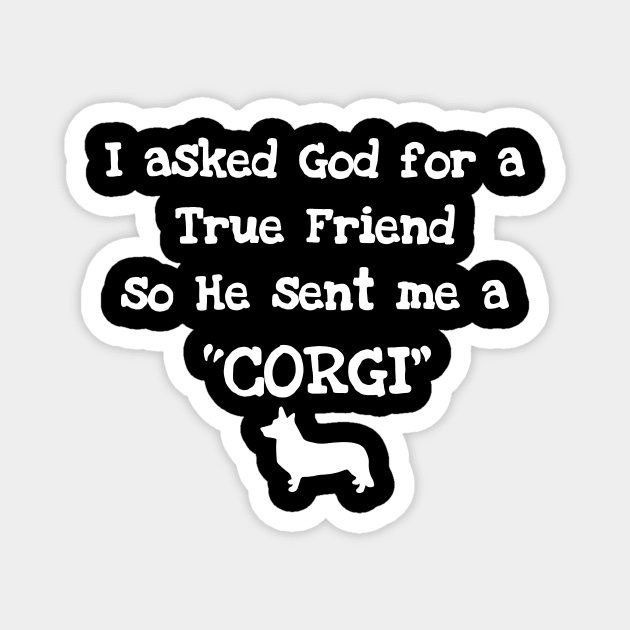 I asked God for a True Friend Magnet by Corgiver