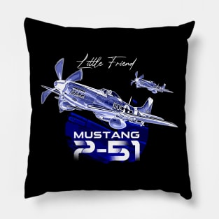 Mustang P-51 Vintage North American Aircraft Pillow