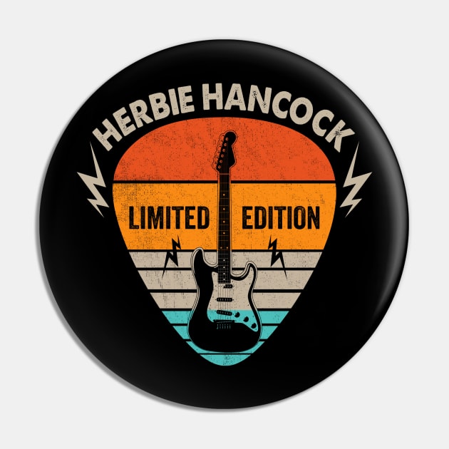 Vintage Herbie Hancock Name Guitar Pick Limited Edition Birthday Pin by Monster Mask