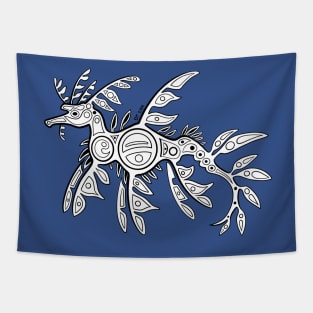 Native Inspired Leafy Sea Dragon Tapestry