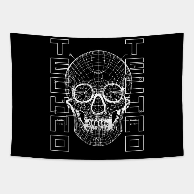 techno skull Tapestry by lkn