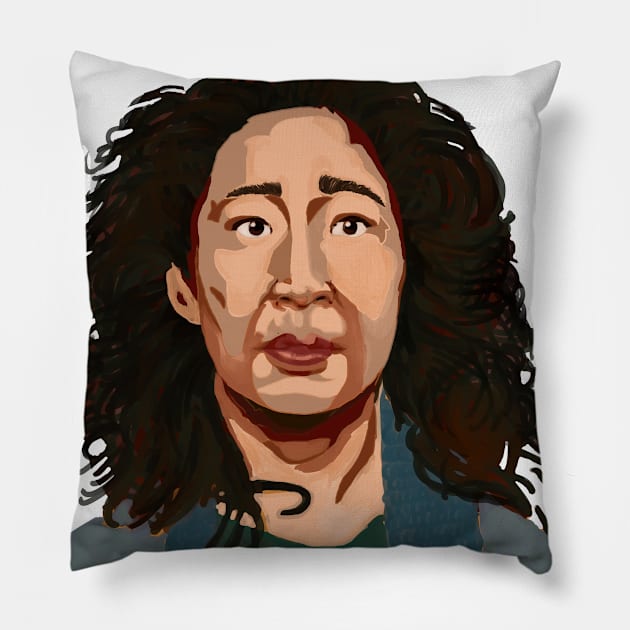 Killing Eve Pillow by Peanutbutter Jackdaw