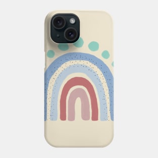 Aesthetic Boho Rainbow hand painted design in Pastels Phone Case