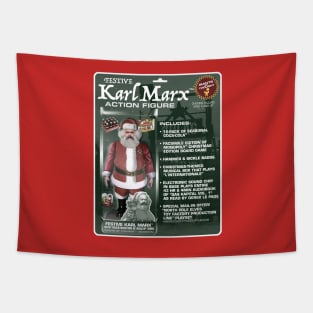 Festive Karl Marx Action Figure Tapestry