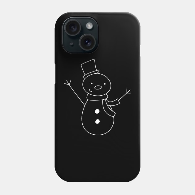 Snowman Drawing Phone Case by valentinahramov