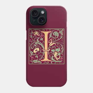 William Morris Vintage Letter I Phone Case