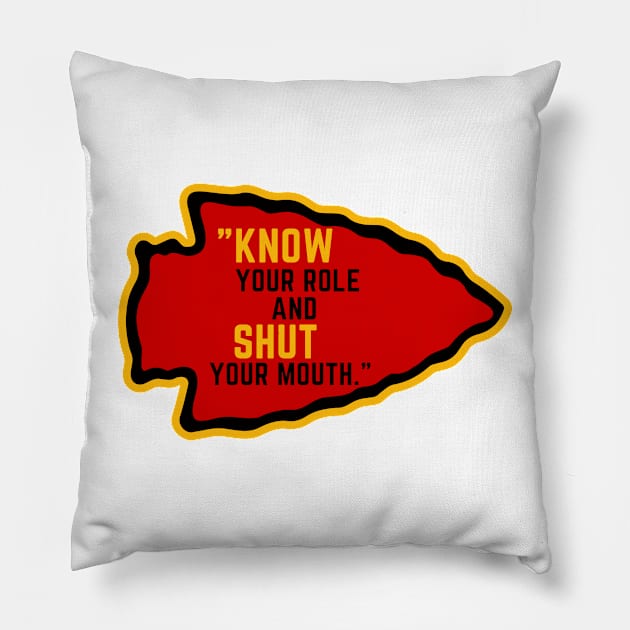 Know Your Role - Travis Kelce Pillow by Arch City Tees