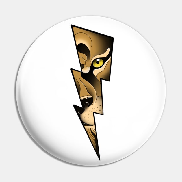 Lion lightning Pin by Smurnov