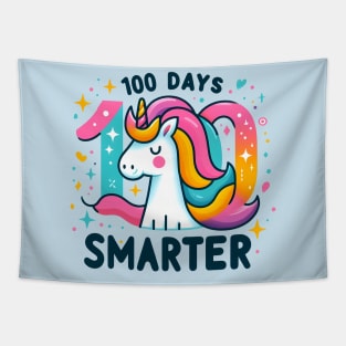 100 days smarter, proud unicorn Tapestry