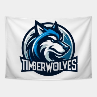 Timberwolves basketball gift wolf Tapestry