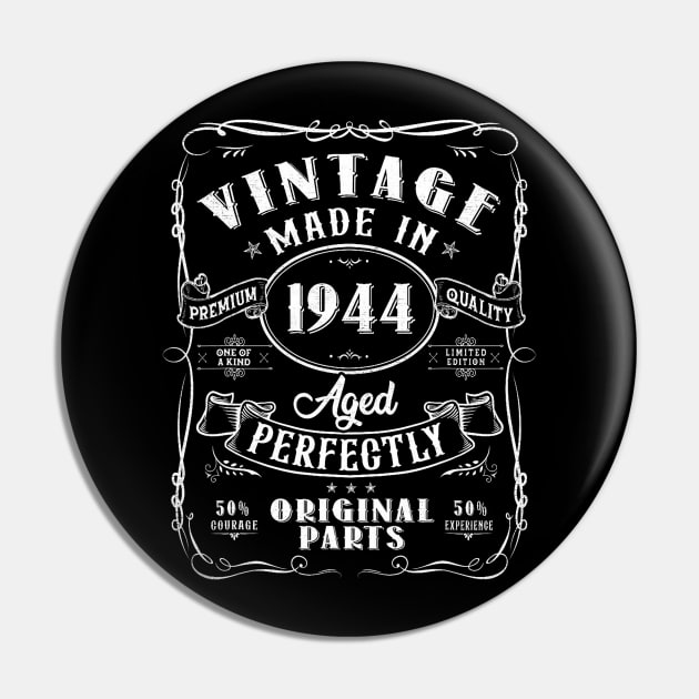 Vintage 80th Birthday Decorations Men Funny 1944 80 Birthday Pin by Mitsue Kersting