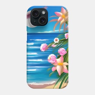 Sea, sand, flowers - romantic seaside II Phone Case