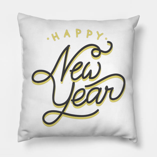 Happy New Year Pillow by Trendy-Now