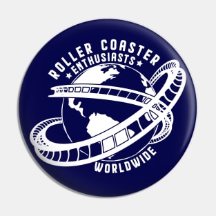 Roller Coaster Enthusiasts Worldwide, Roller Coaster Globe Pin