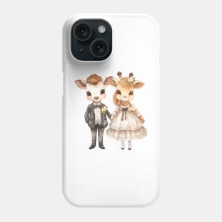 Giraffe Couple Gets Married Phone Case