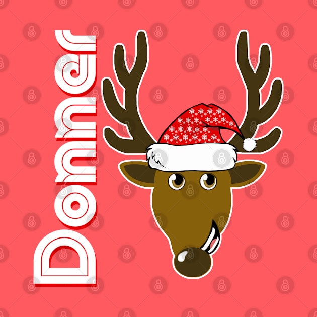 Donner, Family Christmas Santa Anime 8+ Reindeer Tshirts by TonTomDesignz