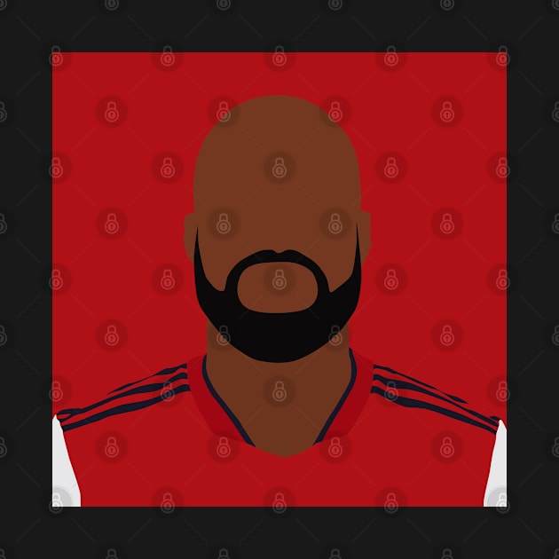 Alexandre Lacazette Minimalistic Face Art by GotchaFace