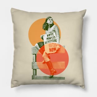Bernadette Devlin McAliskey / Retro Graphic Artwork Pillow