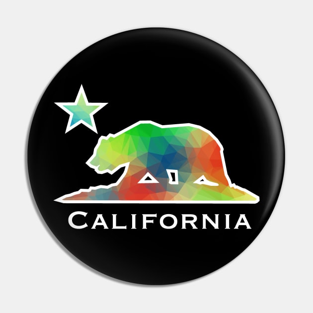 Geometric California State Flag Pin by DeadBeatElite