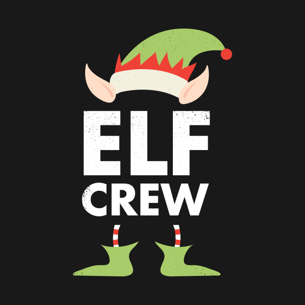 Elf Crew Shirt Funny Christmas Joke by JustPick