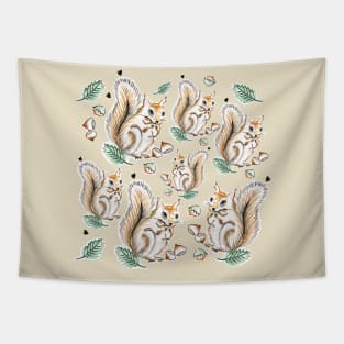 Cute squirrels pattern Tapestry