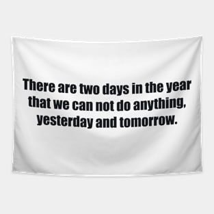 There are two days in the year that we can not do anything, yesterday and tomorrow Tapestry