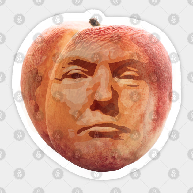 Funny Peach Donald Trump Trump Impeachment Sticker Teepublic
