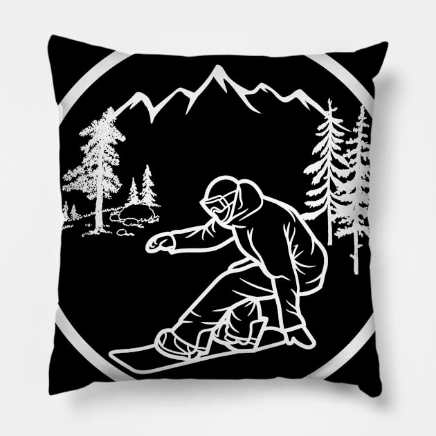 Lispe Snowboard Circle Pillow by Lispe