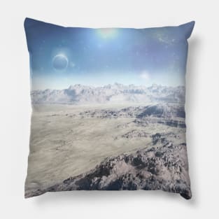 The Alien Planet in outer Space Pillow