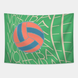 Funny Volleyball Design Tapestry