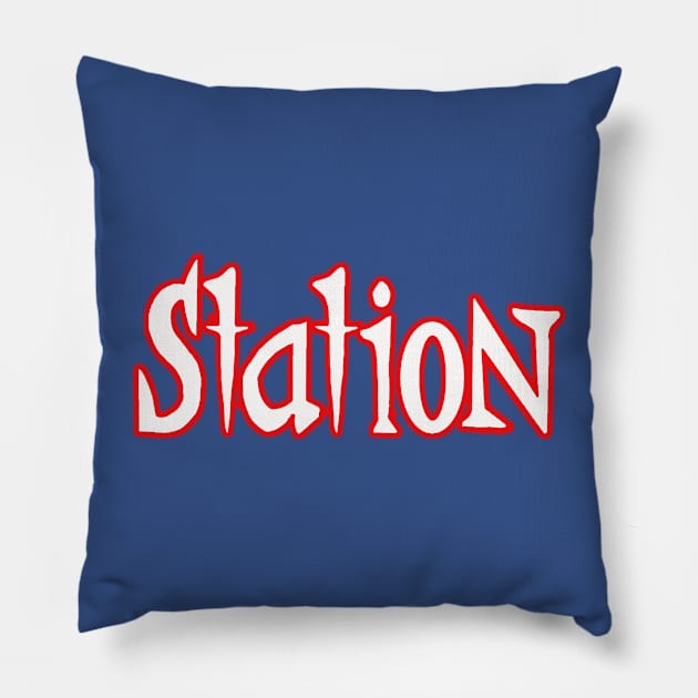 Station! Pillow by SkinnySumoEmpire