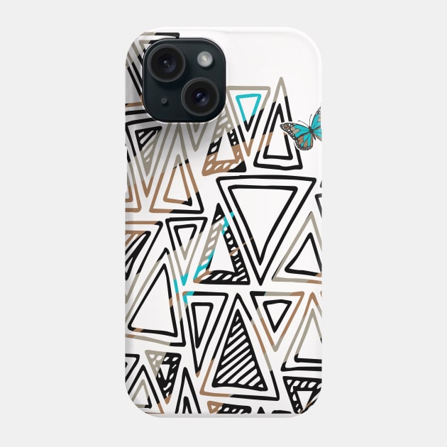 Abstract Black and White Simple Pattern geometry Phone Case by Promoseven369