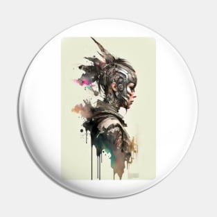 Steampunk Water Colour Woman - V1.01 Pin