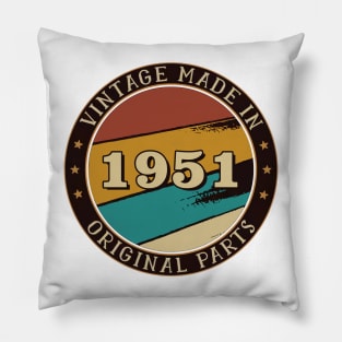 Vintage Made In 1951 Original Parts Pillow