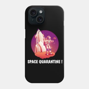 Astronaut making selfie on the moon Phone Case