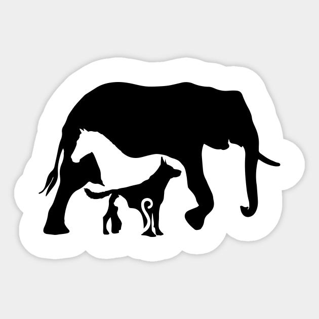 How many animals can you see - Optical Illusion Artwork - Sticker | TeePublic How many animals can you see - Optical Illusion Artwork - Sticker | TeePublic