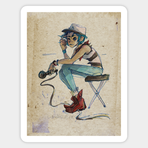 2D Gorillaz Hat Gorillaz 2d Gorillaz Sticker Teepublic teepublic