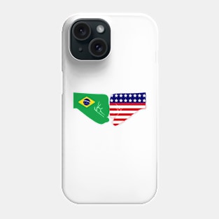 Brazil & USA Fist Bump Patriot Flag Series Phone Case