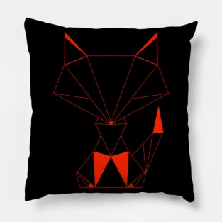 Geometric Fox Red Pillow